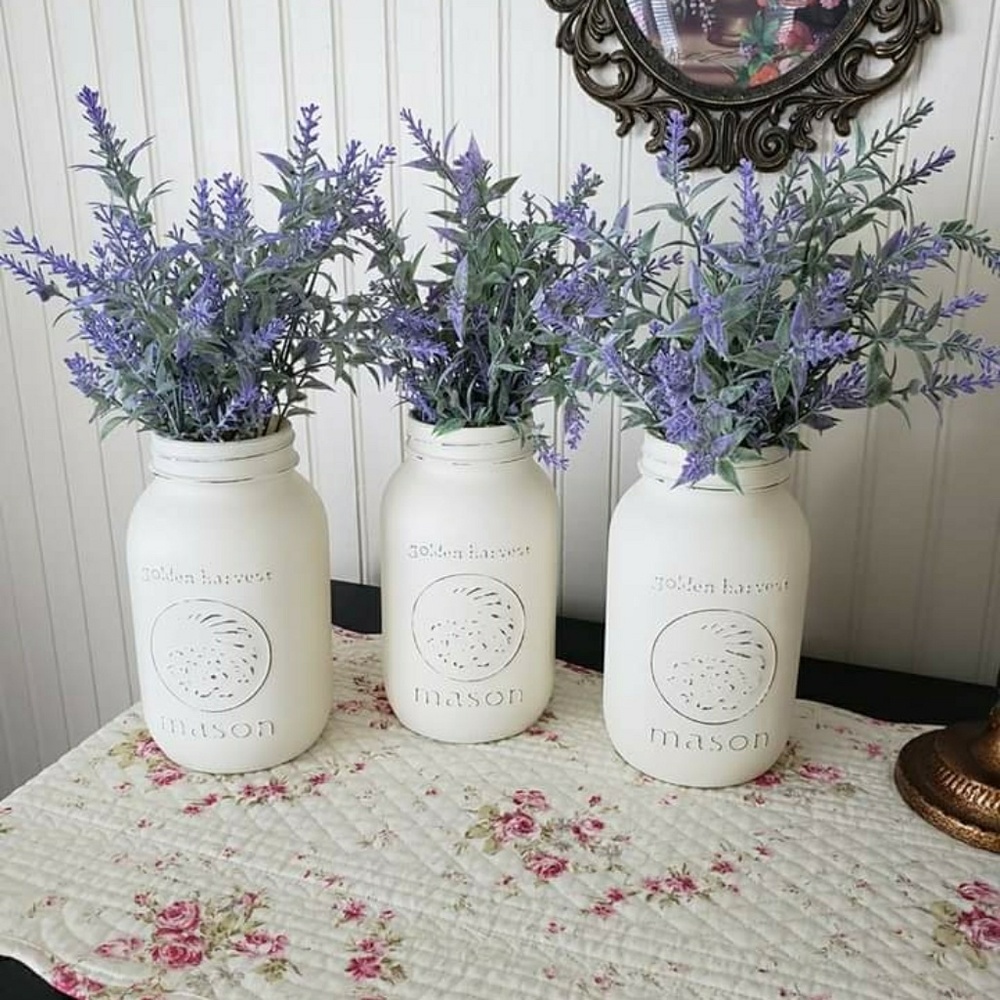 4 Farm House Chic Vintage Mason Jars